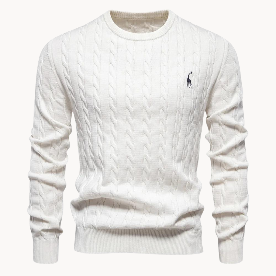 Pull Kosta Maille Cable Doux Léger Idéal Pour Couches Avec Col Rond Classique Et Bord Côte Subtil Chic Intemporel