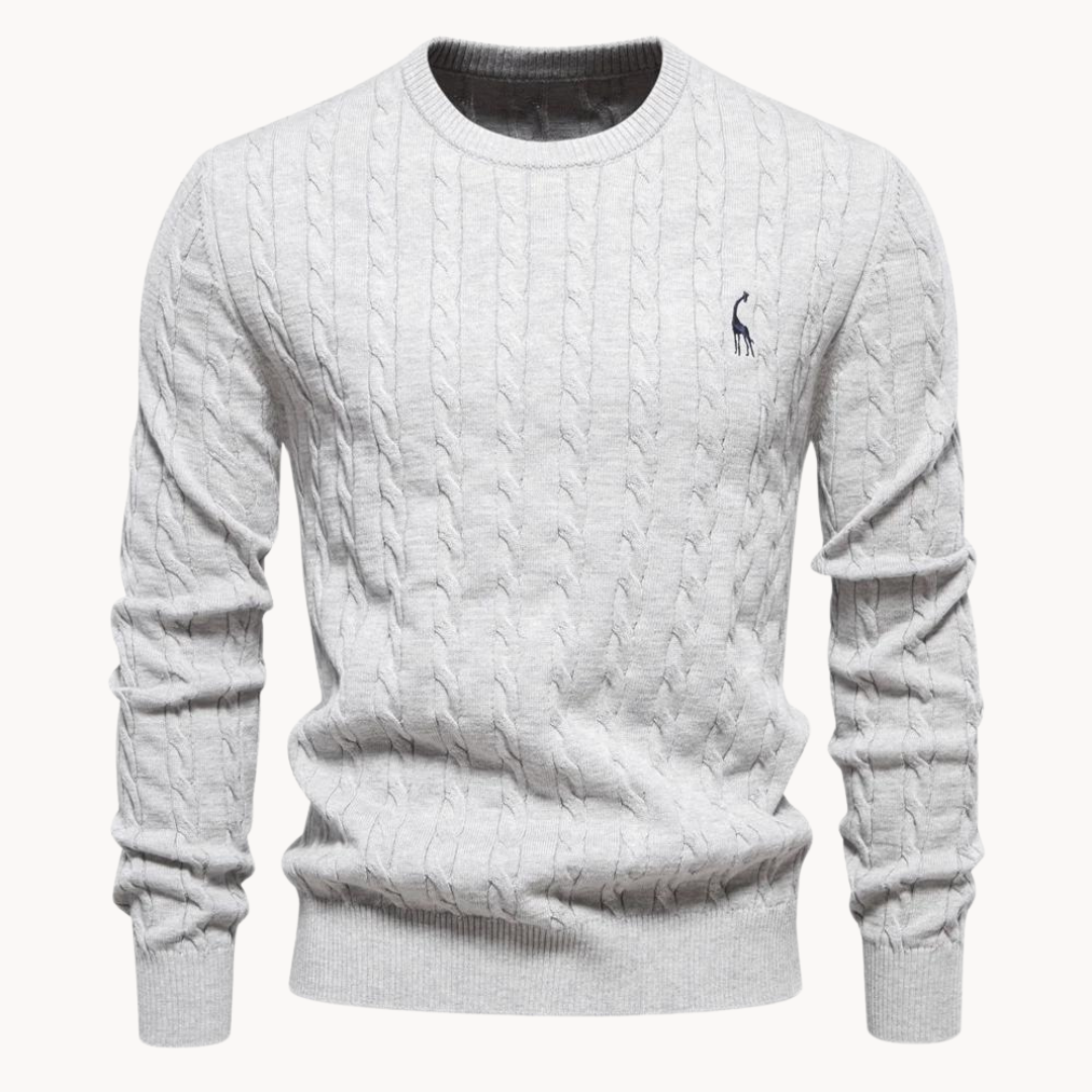 Pull Kosta Maille Cable Doux Léger Idéal Pour Couches Avec Col Rond Classique Et Bord Côte Subtil Chic Intemporel