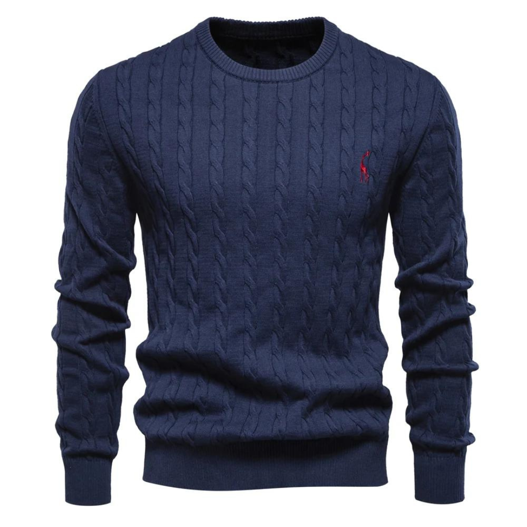 Pull Kosta Maille Cable Doux Léger Idéal Pour Couches Avec Col Rond Classique Et Bord Côte Subtil Chic Intemporel