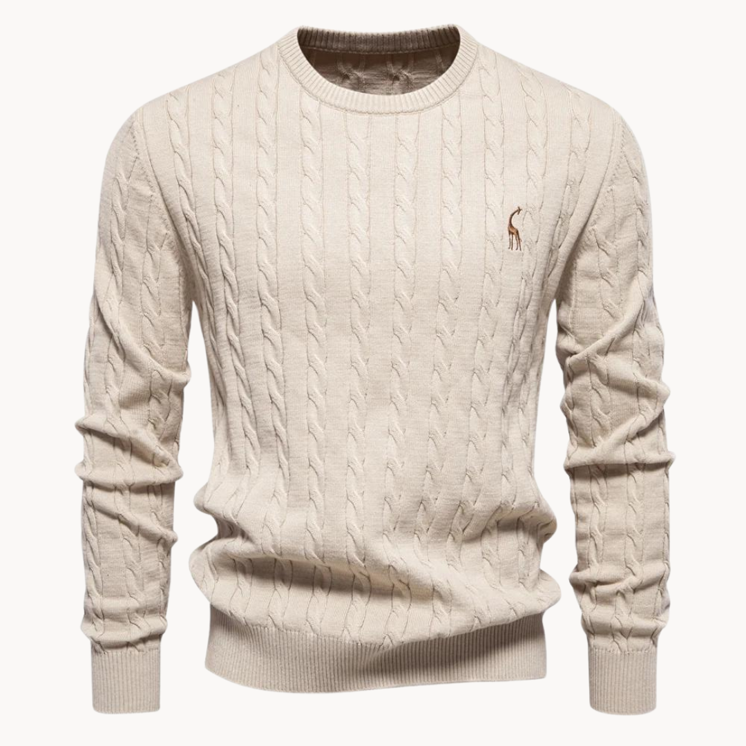 Pull Kosta Maille Cable Doux Léger Idéal Pour Couches Avec Col Rond Classique Et Bord Côte Subtil Chic Intemporel
