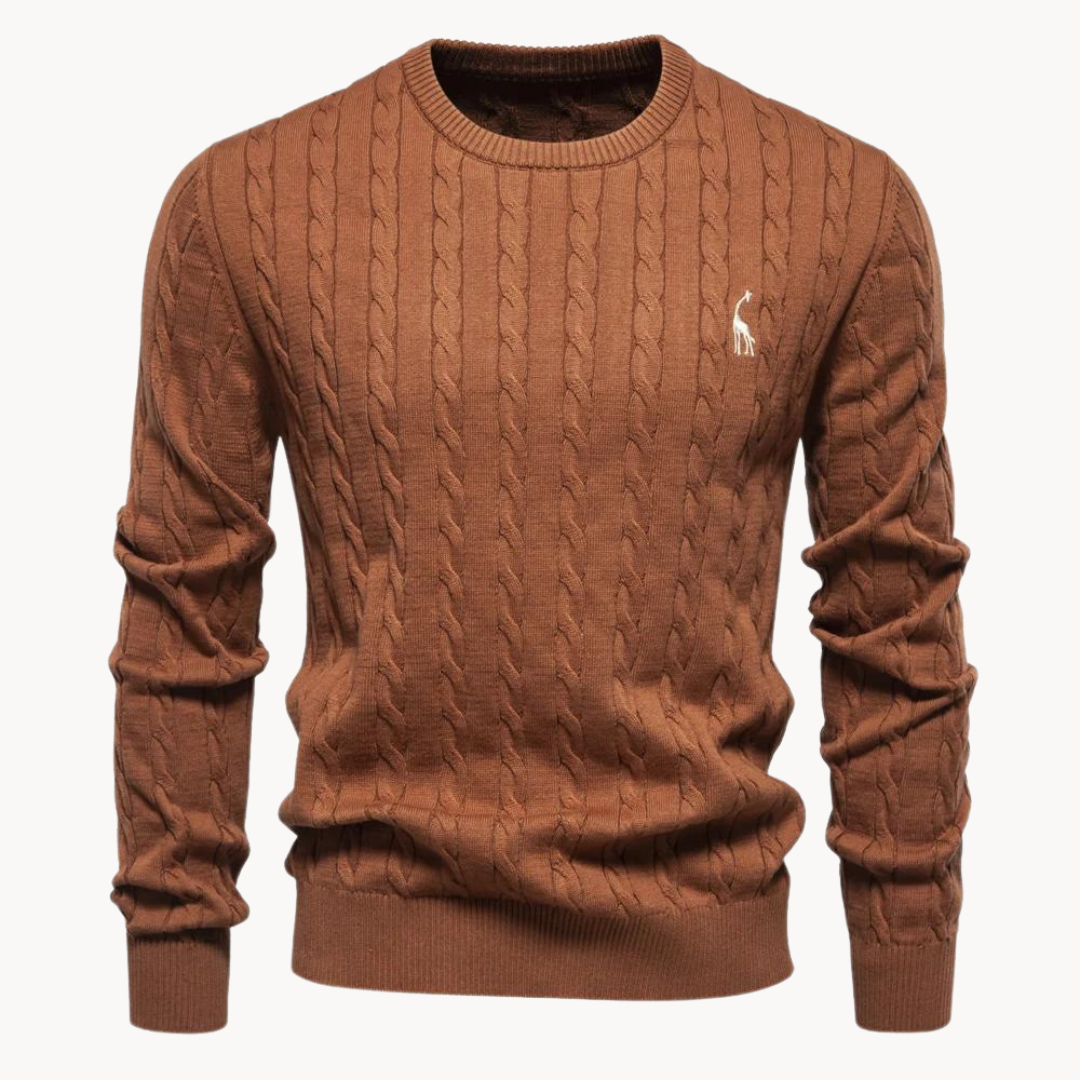 Pull Kosta Maille Cable Doux Léger Idéal Pour Couches Avec Col Rond Classique Et Bord Côte Subtil Chic Intemporel
