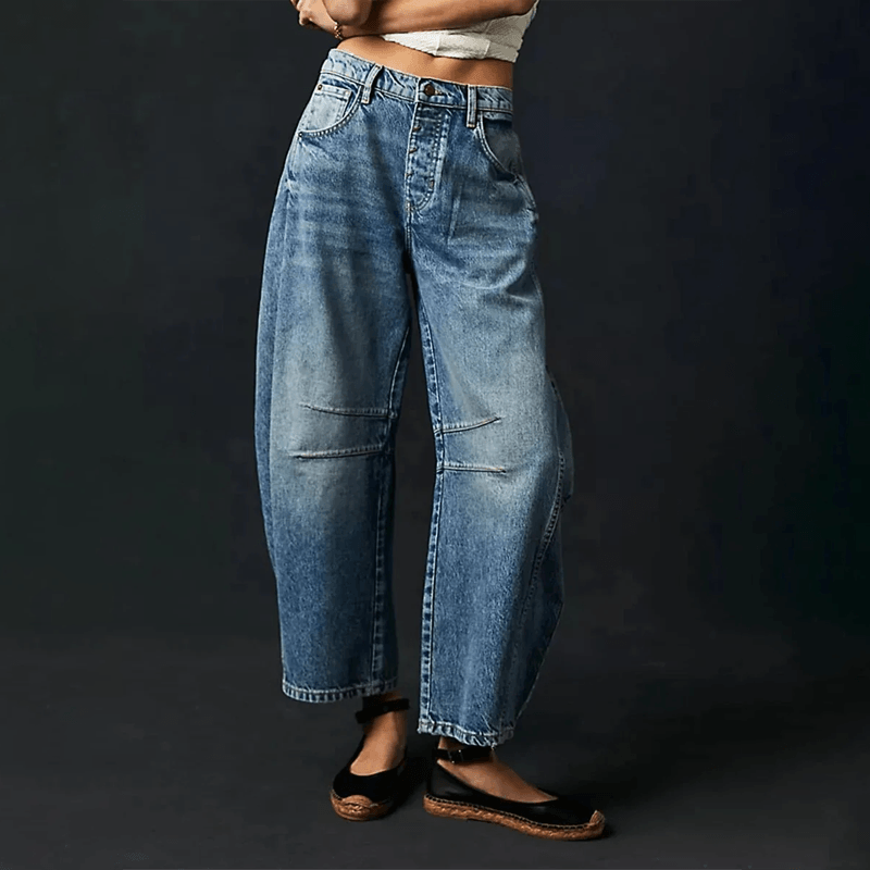 Pantalon Femme Taille Haute Décontracté Emily Avec Coupe Ample Et Confortable Pour Le Quotidien