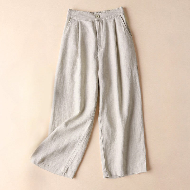 Pantalon Large En Lin Pour Femme Amore Par Valentina Rossi Élégance Et Confort Quotidien