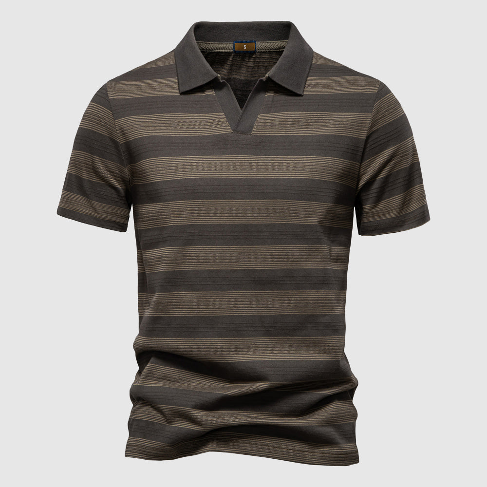 Polo L'Essenza En Coton De Lorenzo Vitali Pour Homme Confortable Et Respirant Avec Design Contrasté