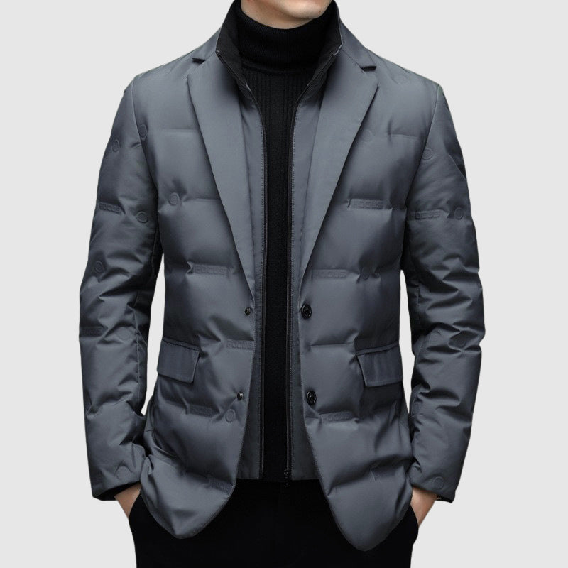 Veste Puffer Duvet D Oie À Coupe Ajustée Pour Homme Amawinc Léger Et Chaude Pour Hiver