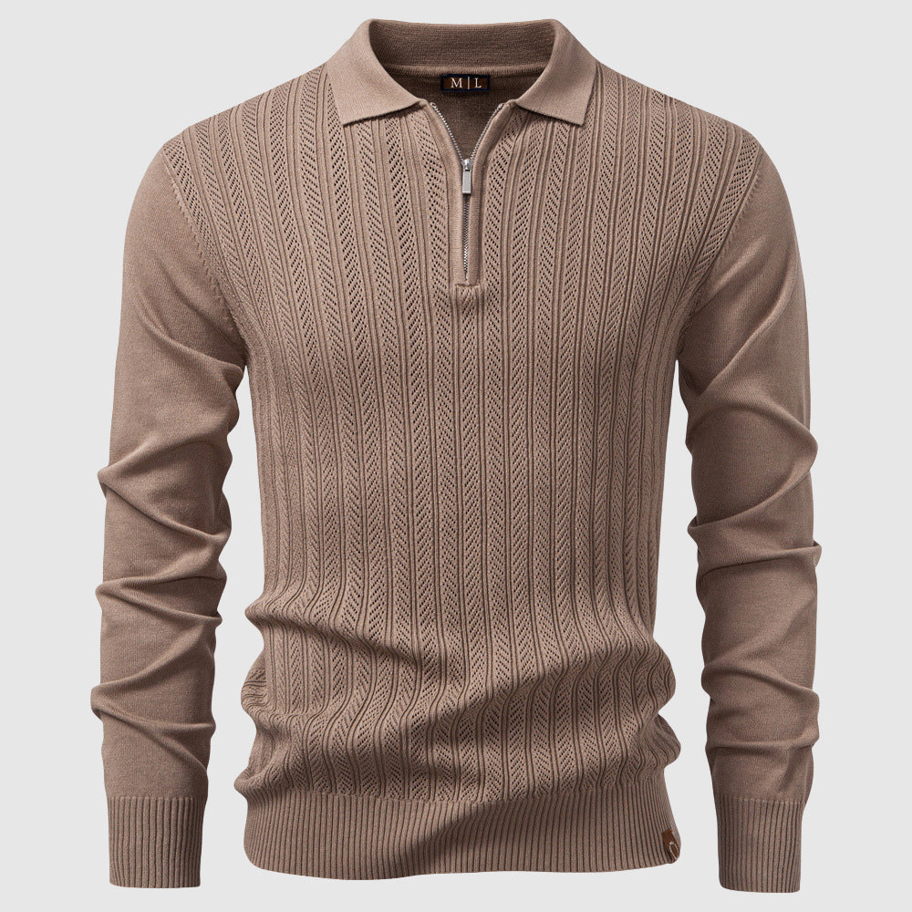 Le Pull L'Esteta Urbano Par Alessandro Veneti Avec Zip Sportif Et Lignes Fluides Glamour Classique