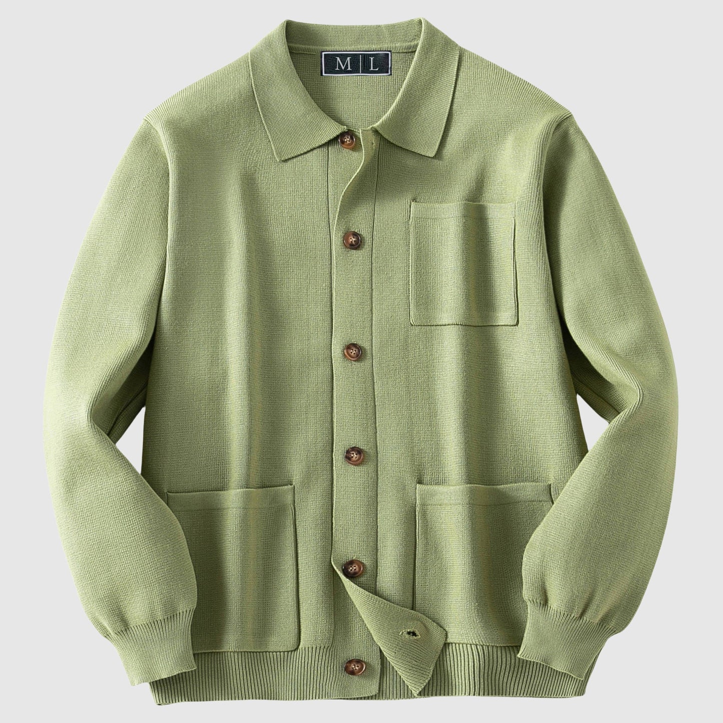 Cardigan L Oasi di Salvia Alessandro Veneti Elegance Urbaine Inspirée Jardin Italien Poches Pratiques