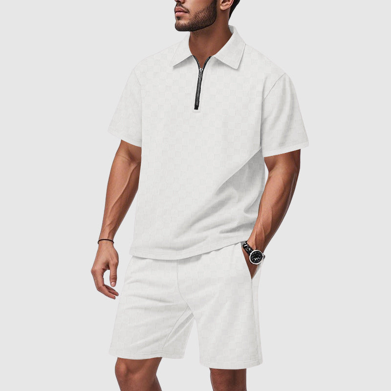 L’Ordine Geometrico Ensemble Par Roberto Russo Couture Pour Homme Resort Luxe Avec Motifs Géométriques