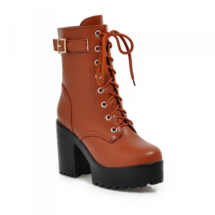 Bottes À Lacets Pour Femmes Amawinc Audacieuses Et Stylées Confortables Pour Usage Quotidien