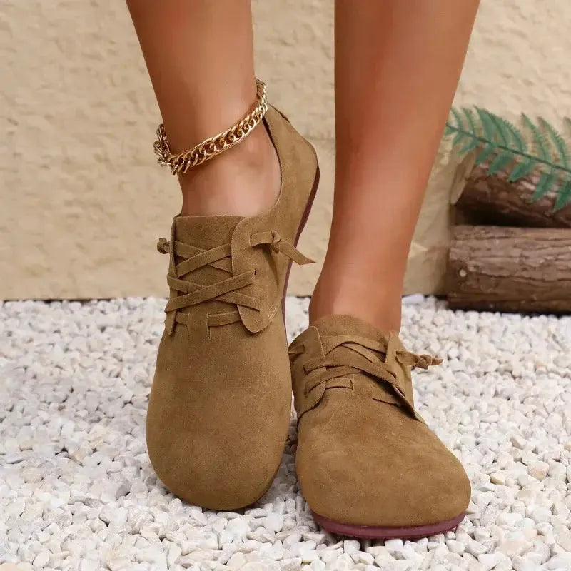 Chaussures Plates Noires À Lacets Pour Femmes Confort Quotidien Élégantes Et Polyvalentes