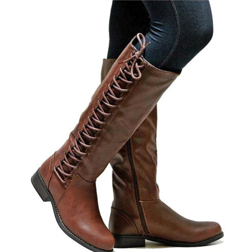 Amawinc Bottes Hautes À Lacets Pour Femmes Confortables Et Élégantes Pour Un Style Décontracté