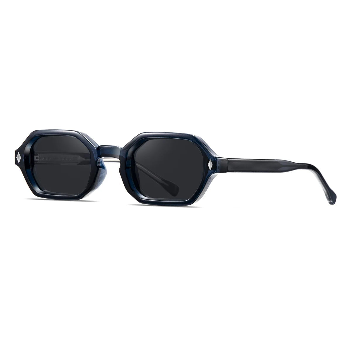 Lagos Edge Shades Lunettes De Soleil Angulaires Octogonales Avec Cadre Poli Et Protection UV