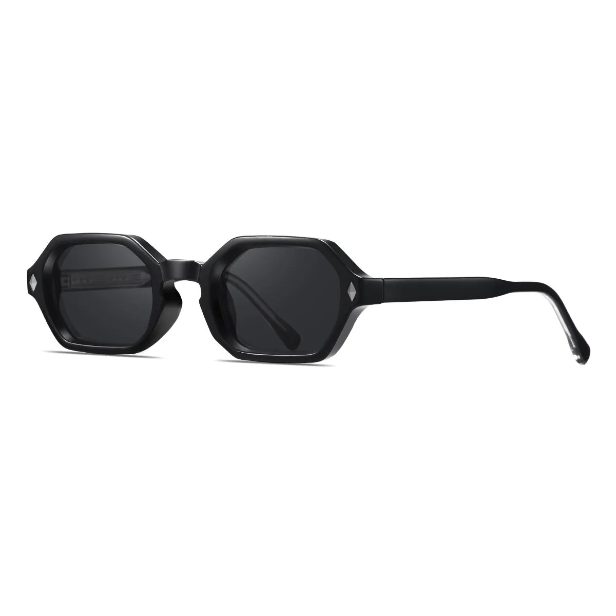 Lagos Edge Shades Lunettes De Soleil Angulaires Octogonales Avec Cadre Poli Et Protection UV