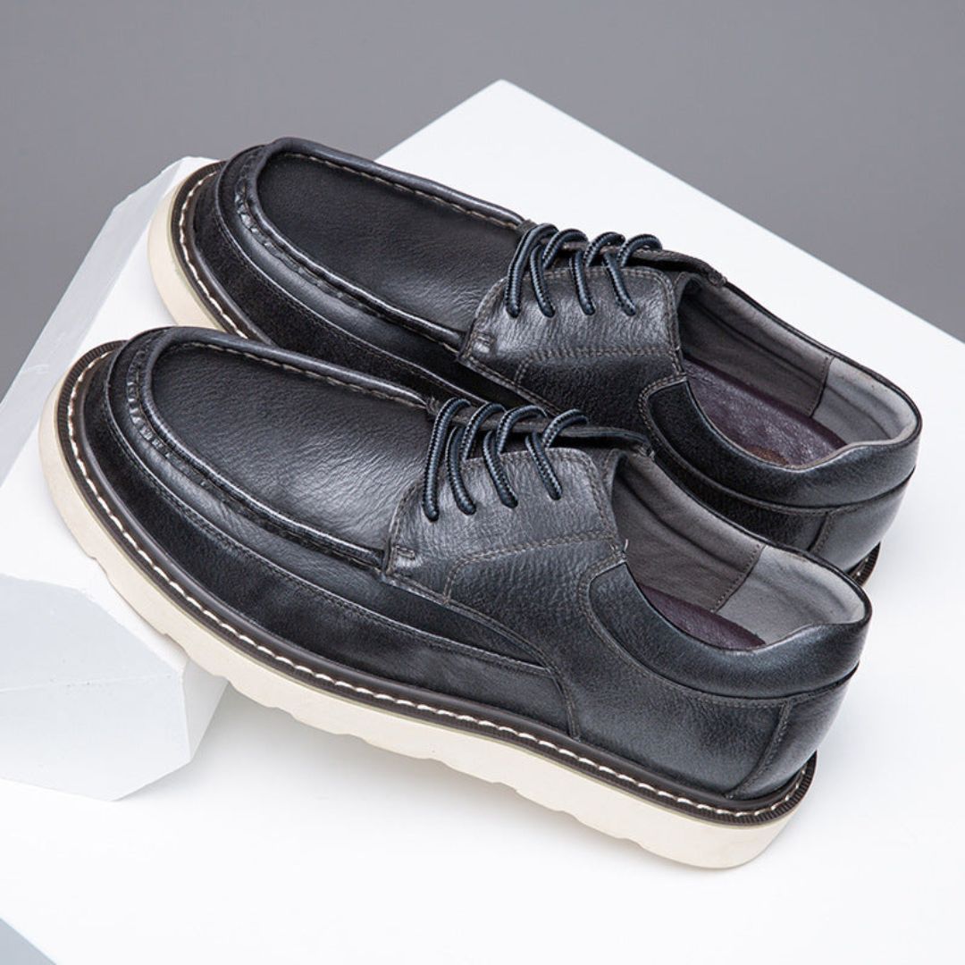 Chaussures Lancaster Vintage En Cuir Pleine Fleur À Lacets Pour Professionnels Confort Et Élégance