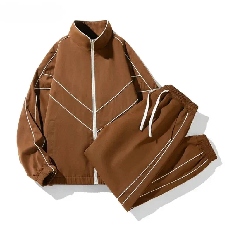 Ensemble Deux Pièces Lawson Sport Confort Moderne Veste Zippée Col Montant Pantalon À Cordons