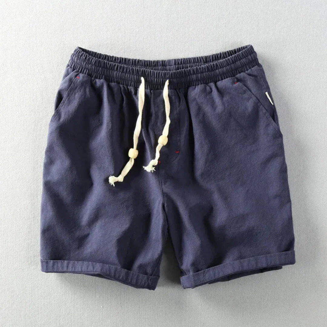 Shorts En Lin À Cordon Taille Unisexe Respirants Avec Poches Léger Pour Été Incontournable