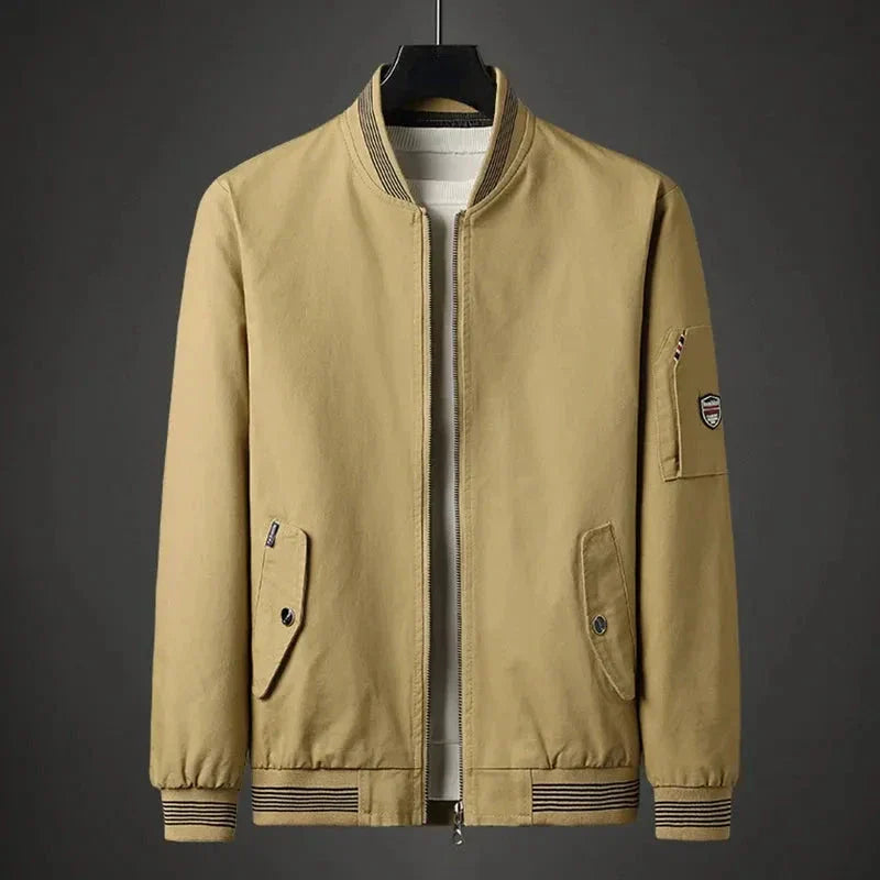 Veste Bomber Homme Marc Par Amawinc Coupe Ajustée Poignets Et Ourlet Côtes Polyvalente Style Quotidien