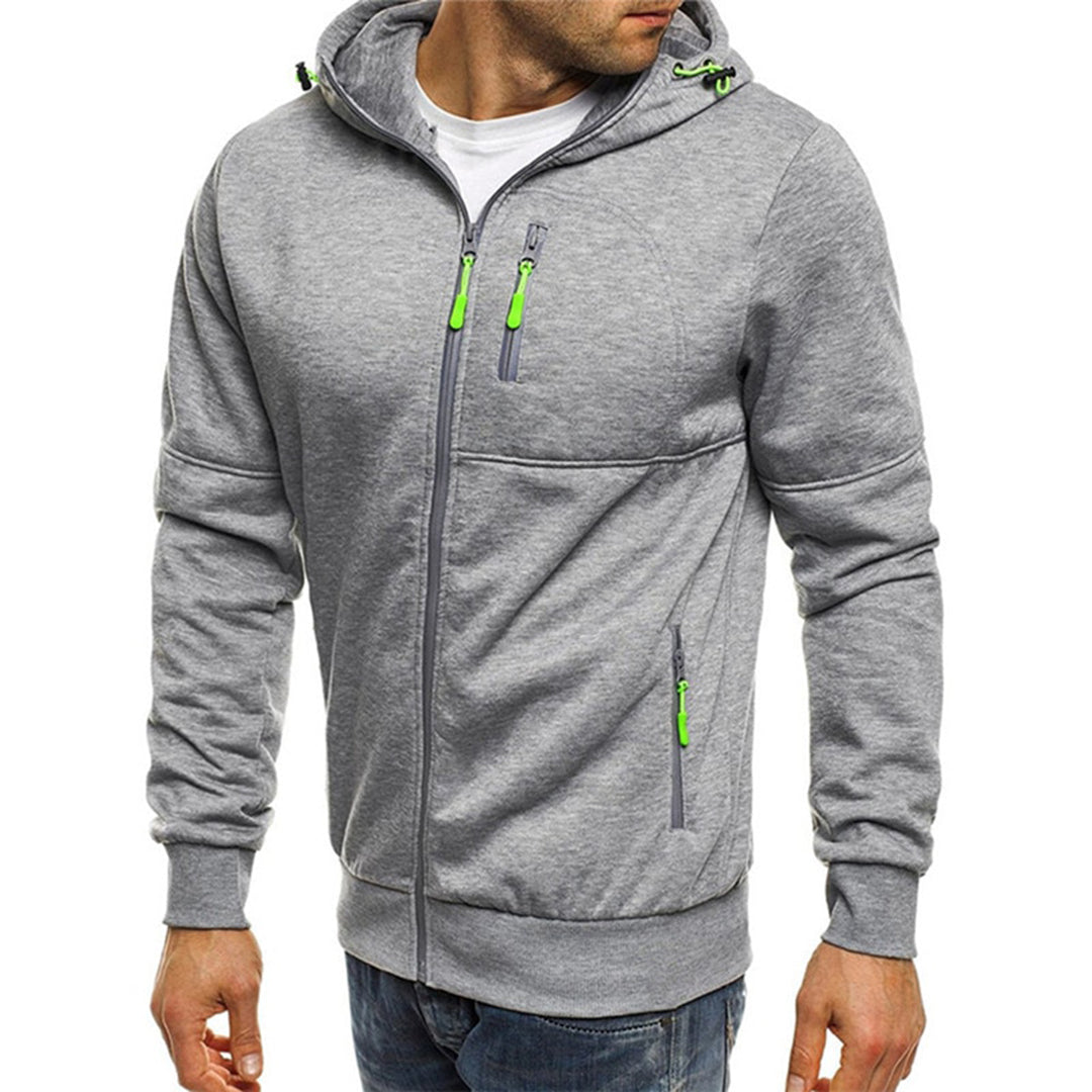 Sweat À Capuche Zippé Intégral Avec Bords Côtés Et Poches Zippées Sécurisées Par Amawinc