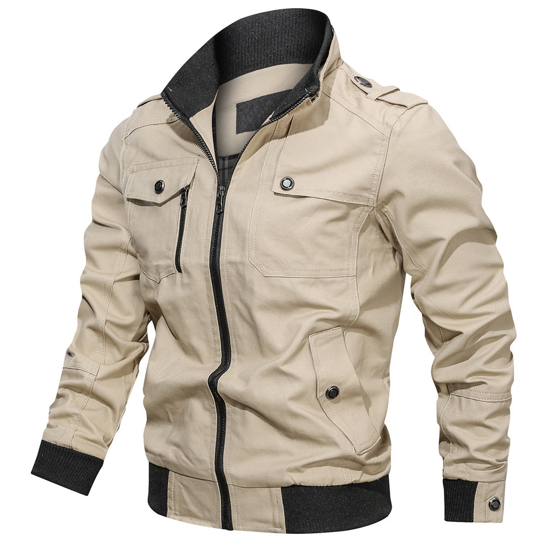 Veste Bomber Multi Poches Pour Homme Amawinc Durable Vêtement Polyvalent Avec Poches Spacieuses
