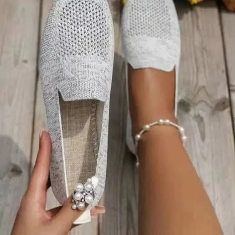 Baskets Amawinc À Enfiler Légères Pour Femmes Confortables Et Élégantes Chaussures Blanches