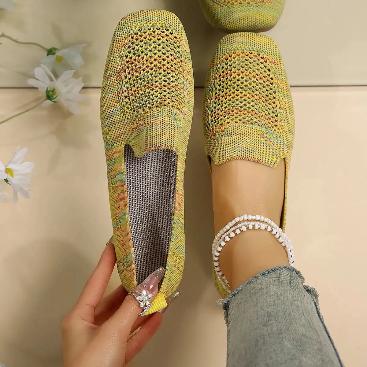 Baskets Amawinc À Enfiler Légères Pour Femmes Confortables Et Élégantes Chaussures Blanches