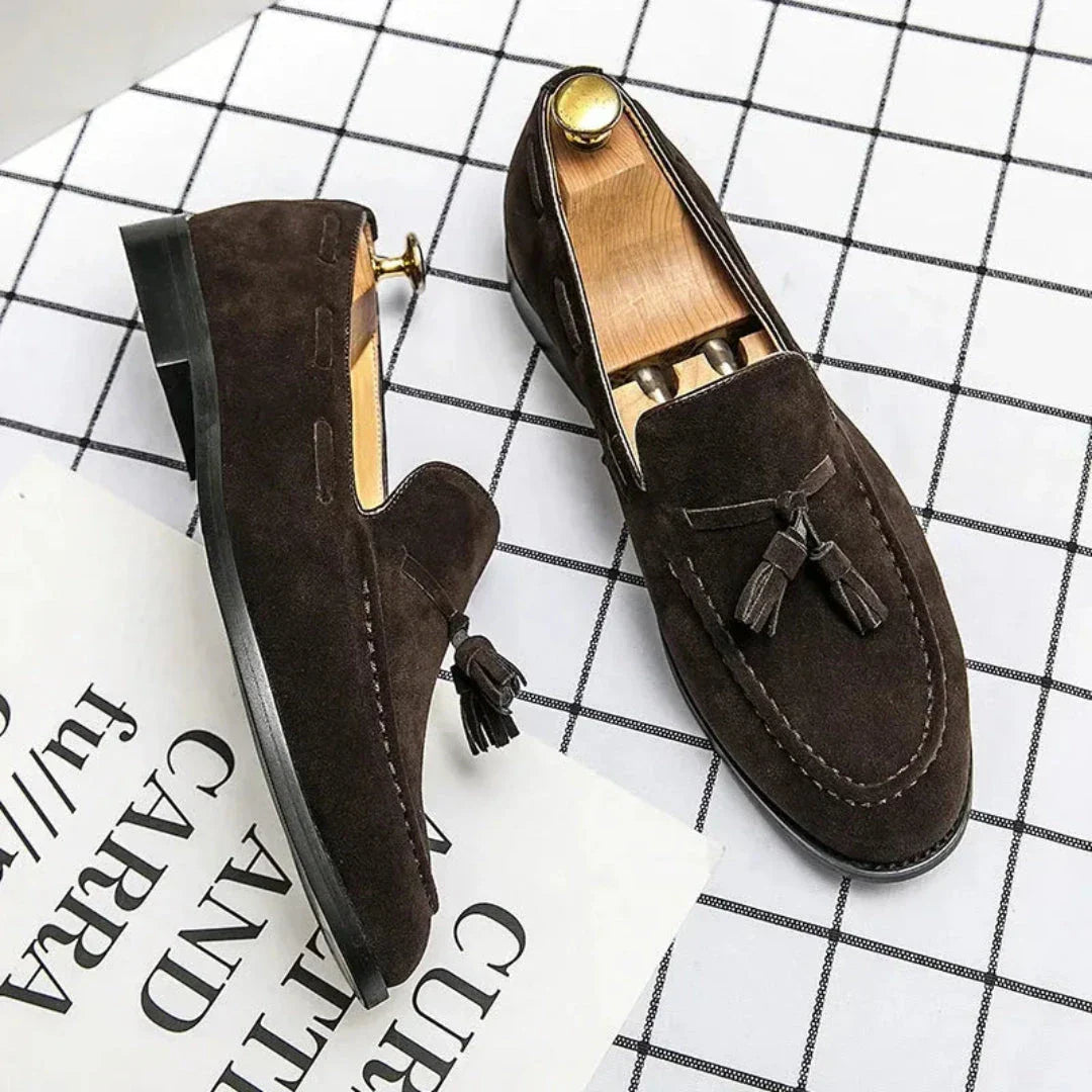 Lim Mocassins En Daim À Glands Sans Lacets Pour Hommes Chaussures Habillées Confortables Et Polyvalentes