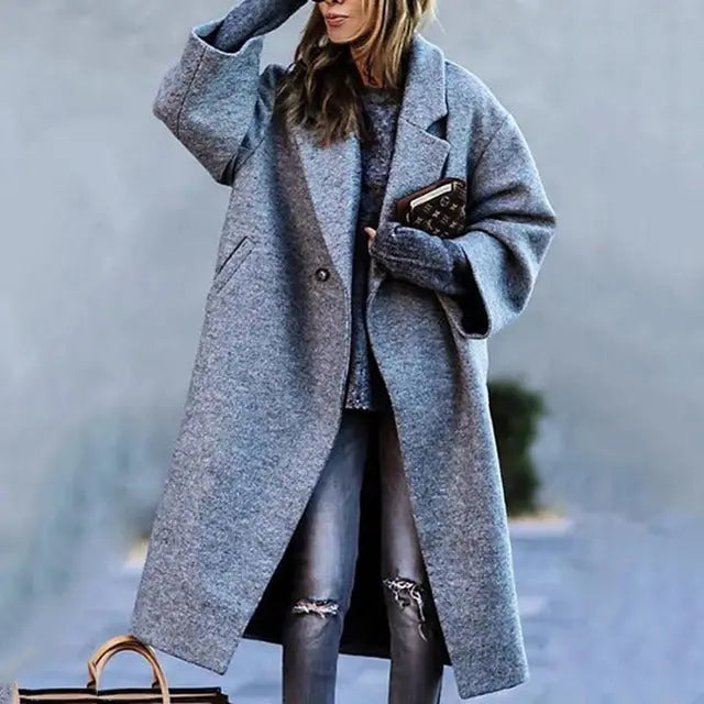 Manteau Trench Long Pour Femme Style Moderne Confortable Et Chaud Pour Hiver Élégant