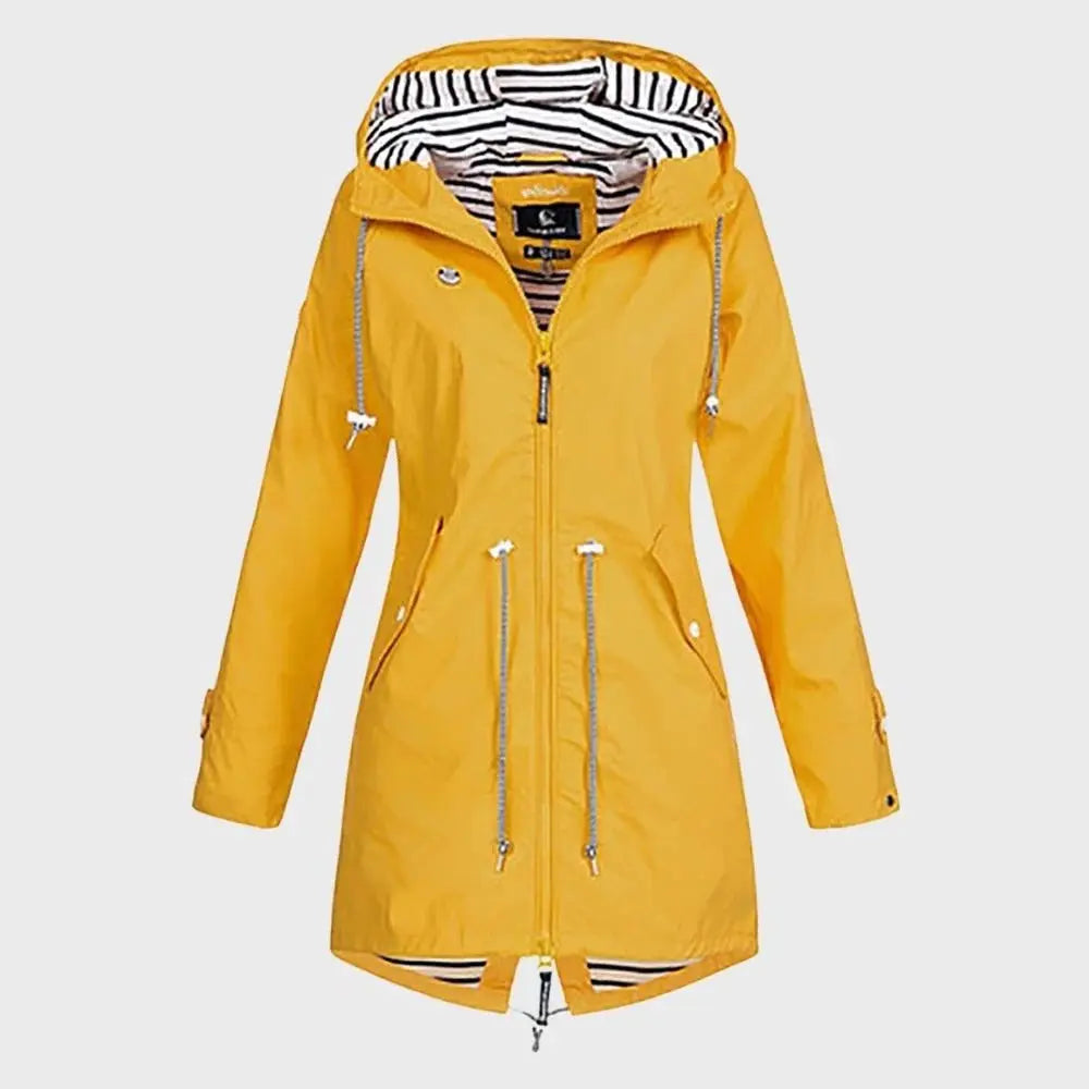 Manteau Imperméable Long Pour Femme Élégant Et Fonctionnel Pour La Pluie Résistant