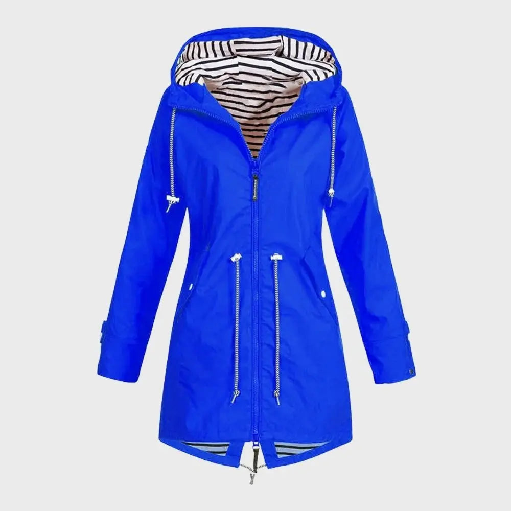 Manteau Imperméable Long Pour Femme Élégant Et Fonctionnel Pour La Pluie Résistant