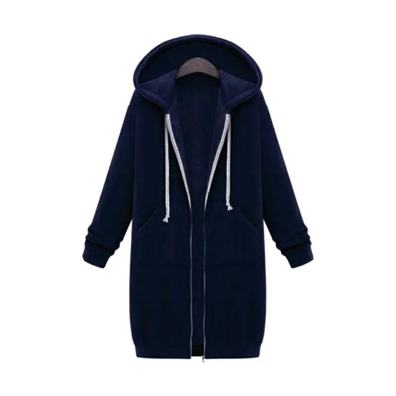 Sweat À Capuche Longline Zippé Pour Femme Confort Et Style Polyvalent Pour Toutes Saisons