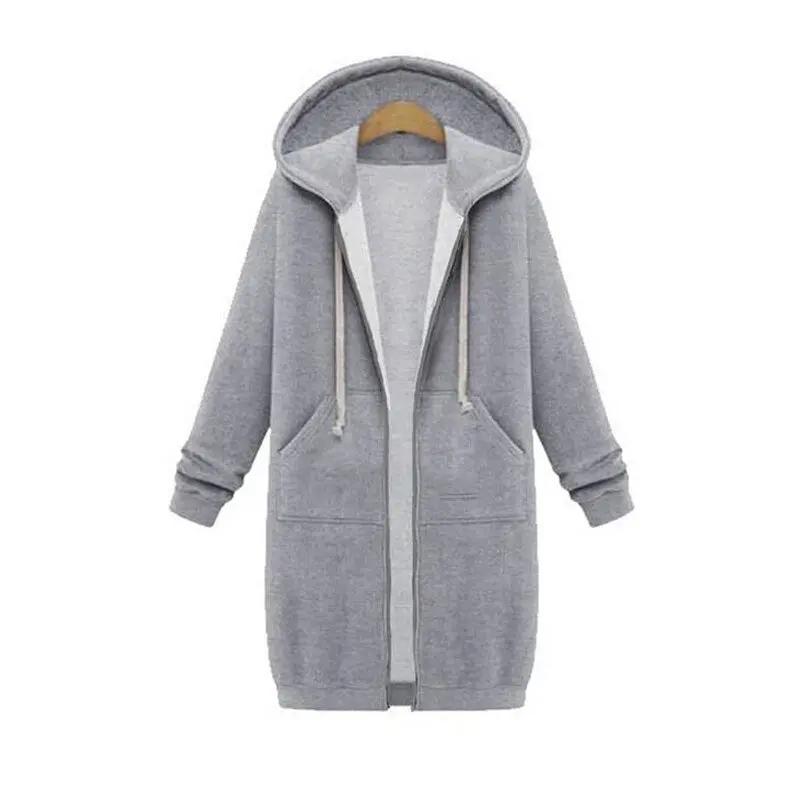 Sweat À Capuche Longline Zippé Pour Femme Confort Et Style Polyvalent Pour Toutes Saisons