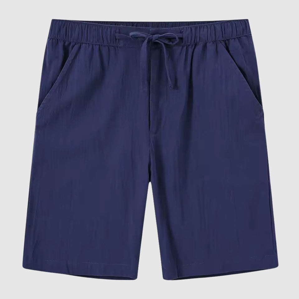 Lorenzo Vitali Cabana Shorts En Lin Et Coton Uni Pour Été Confort Frais Et Style Décontracté