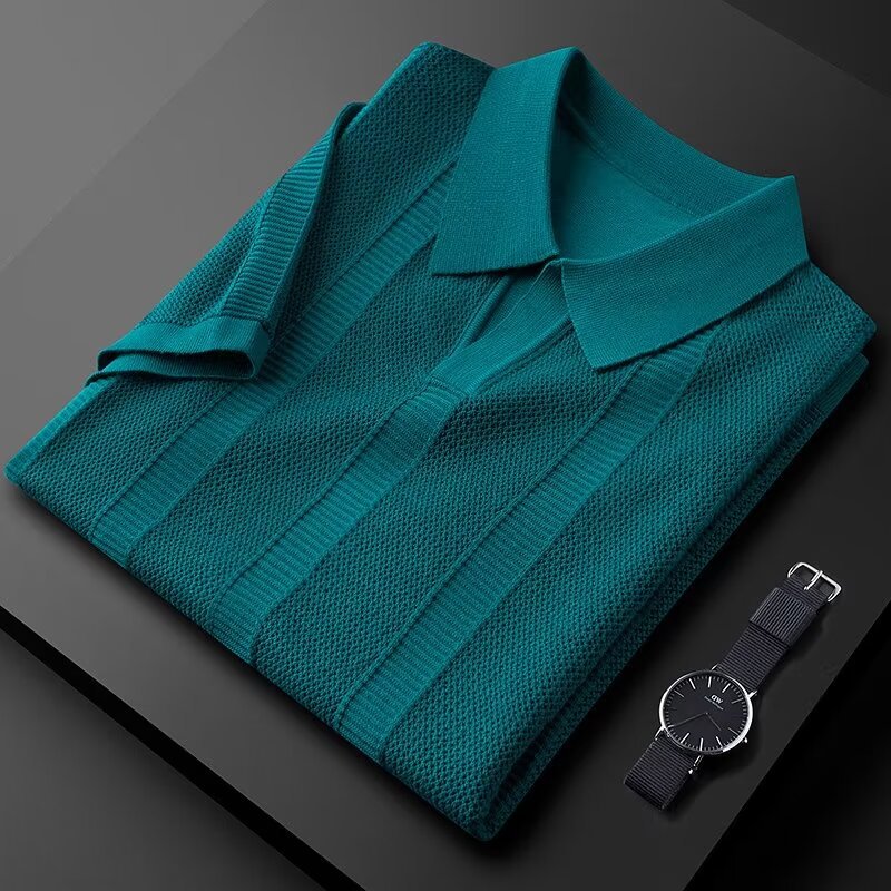 Polo Edge Lorenzo Vitali Avec Texture Tricot Vertical Et Choix De Couleurs Variées Pour Confort Moderne