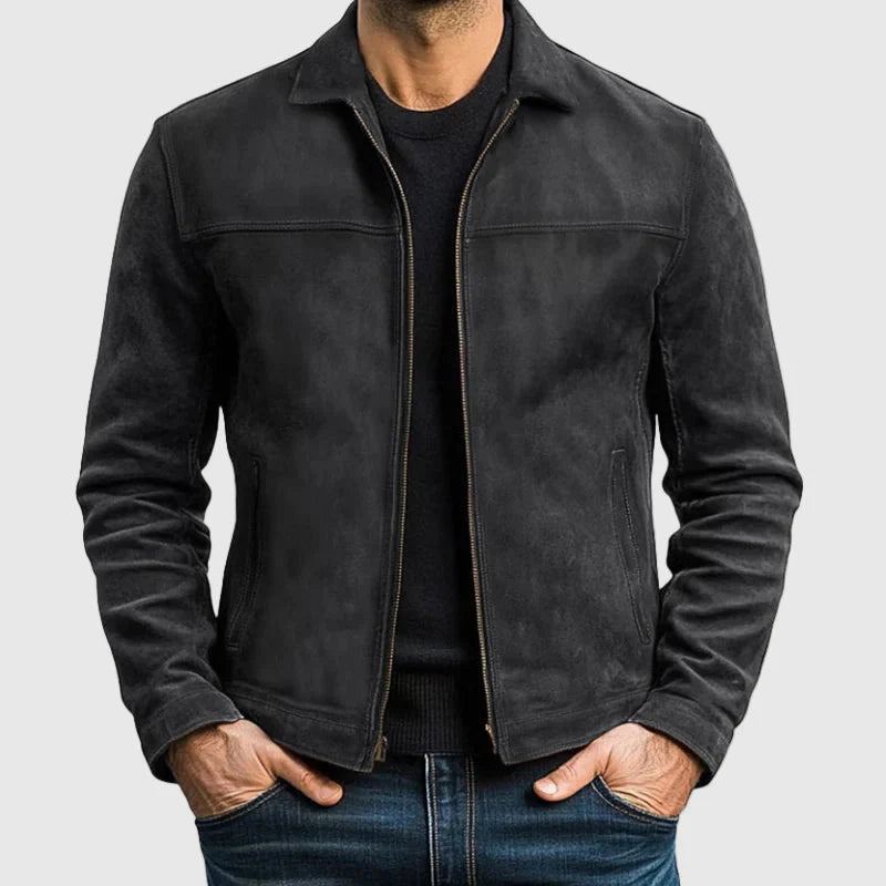 Veste Lorenzo Vitali Il Cavaliere Nero Pour Homme Moderne Avec Zip Complet Et Détails Raffinés