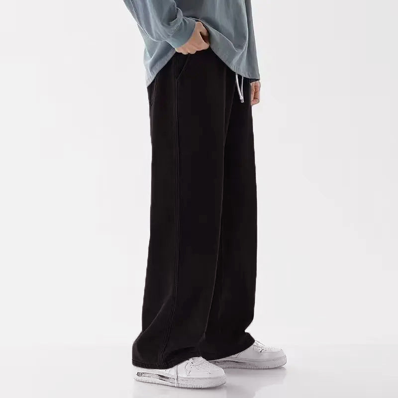 Jean Ample Lorenzo Vitali À Jambe Large Décontracté Pour Printemps Été En Coton Polyester