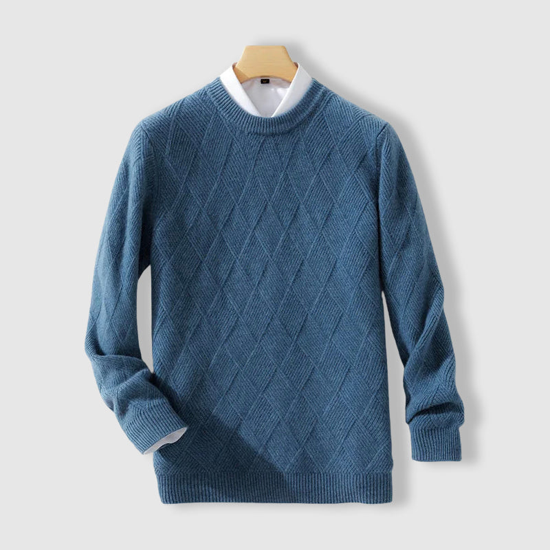 Pull En Mérinos Lorenzo Vitali Avec Motif Argyle Epais Et Confortable Pour L Hiver