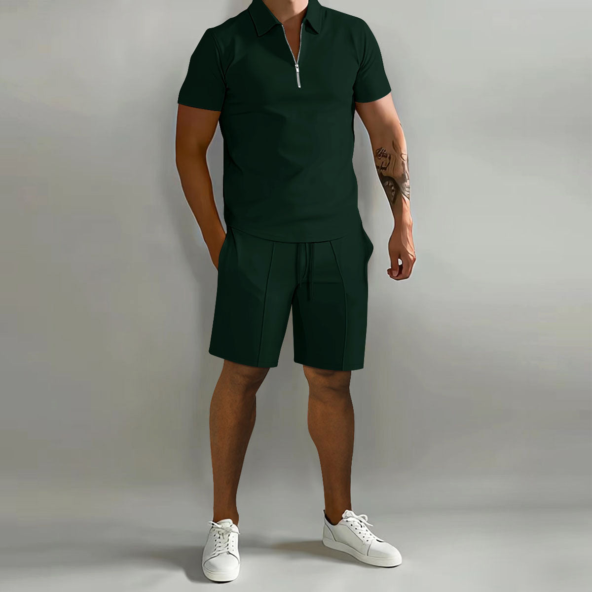 Lorenzo Vitali Ensemble Été 2 Pièces Pour Homme Athlétique Décontracté Léger à Séchage Rapide