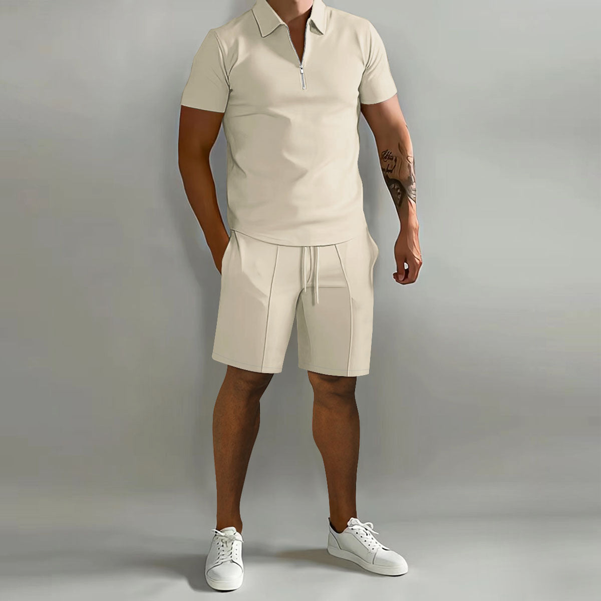 Lorenzo Vitali Ensemble Été 2 Pièces Pour Homme Athlétique Décontracté Léger à Séchage Rapide