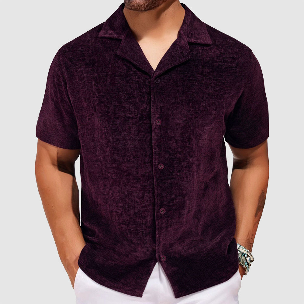 Lorenzo Vitali Chemise Velours Chenille Rétro Vintage Chic Unisexe Confort Supérieur Pour Tous Styles
