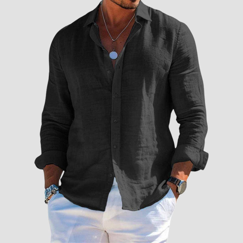 Chemise Costa Blu Lorenzo Vitali À Manches Longues Légère Et Respirante Confortable