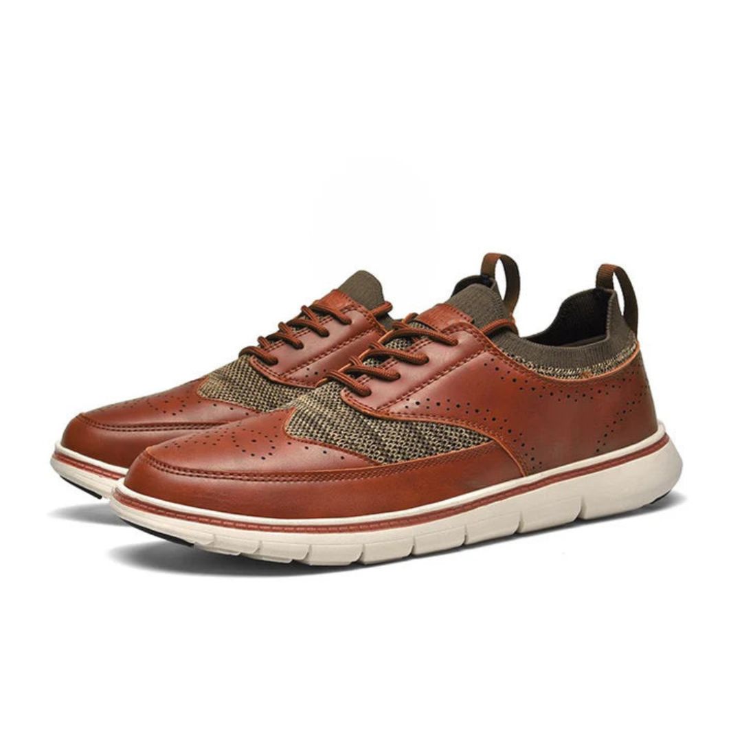 Baskets Luca Classiques En Cuir Pour Homme Avec Tige Microfibre Respirante Semelle EVA Confort Semelle Extérieure En Caoutchouc Durable