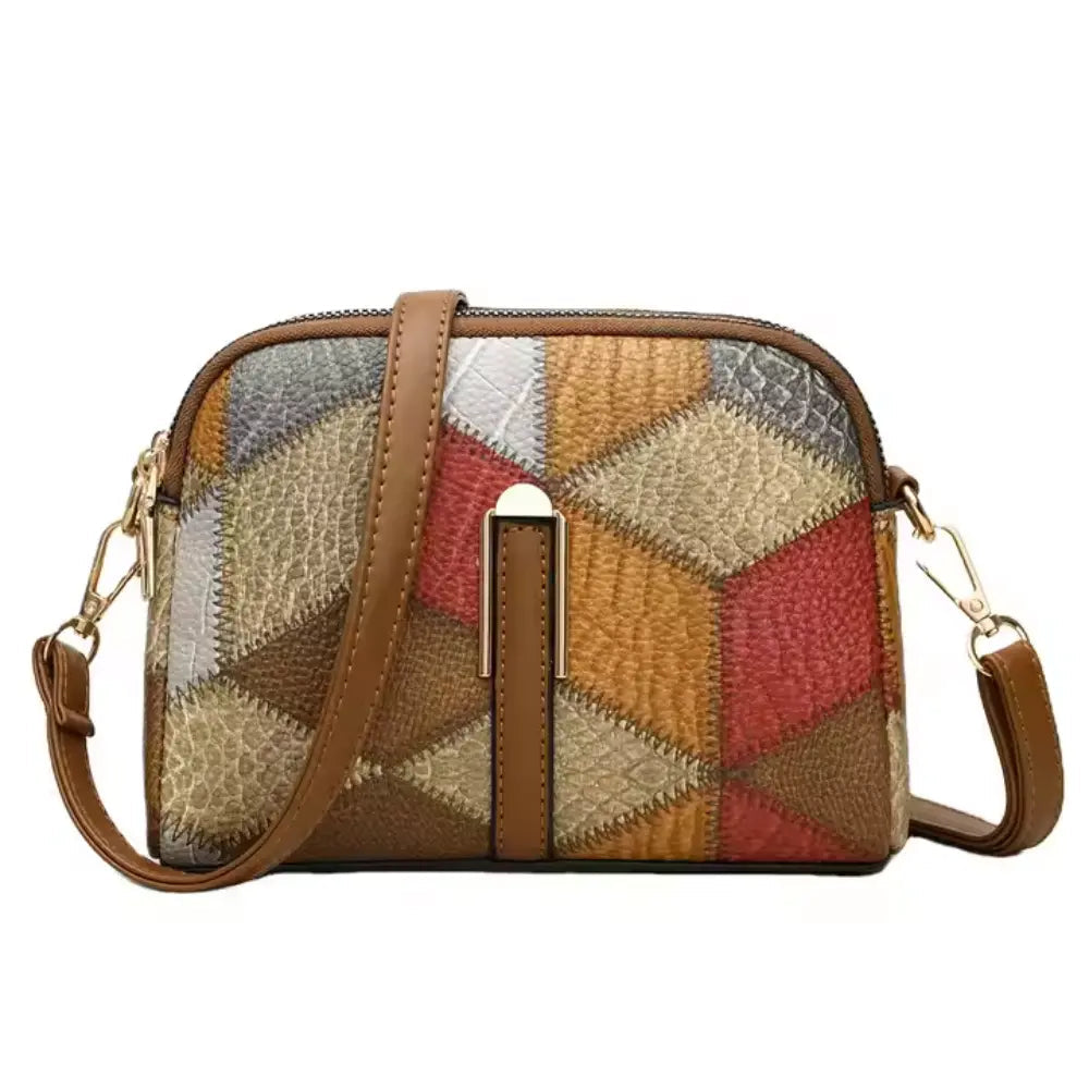Amawinc Gail Sac Bandoulière Imprimé Géométrique en Simili Cuir pour Quotidien Chic et Pratique