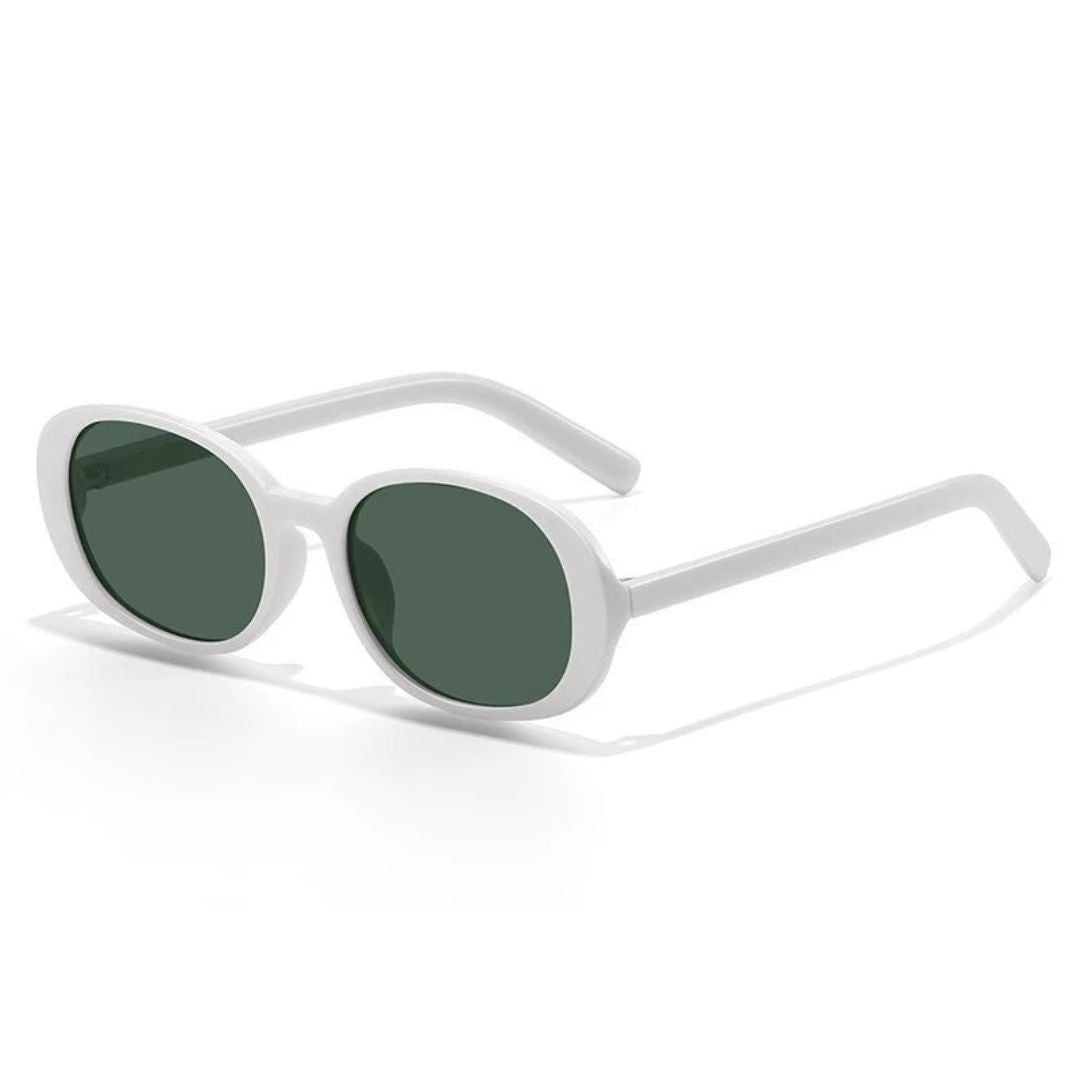 Luna Elite Lunettes De Soleil Rétro Ovales Légères Charnières Renforcées Verres UV Protégés Pour Ville Et Plage