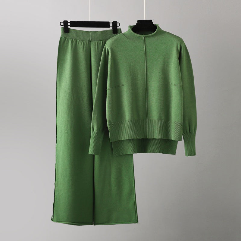 Luxe Ensemble Confort Valentina Rossi En Maille Douce Avec Pantalon Fluide Et Pull Élégant Pour Détente