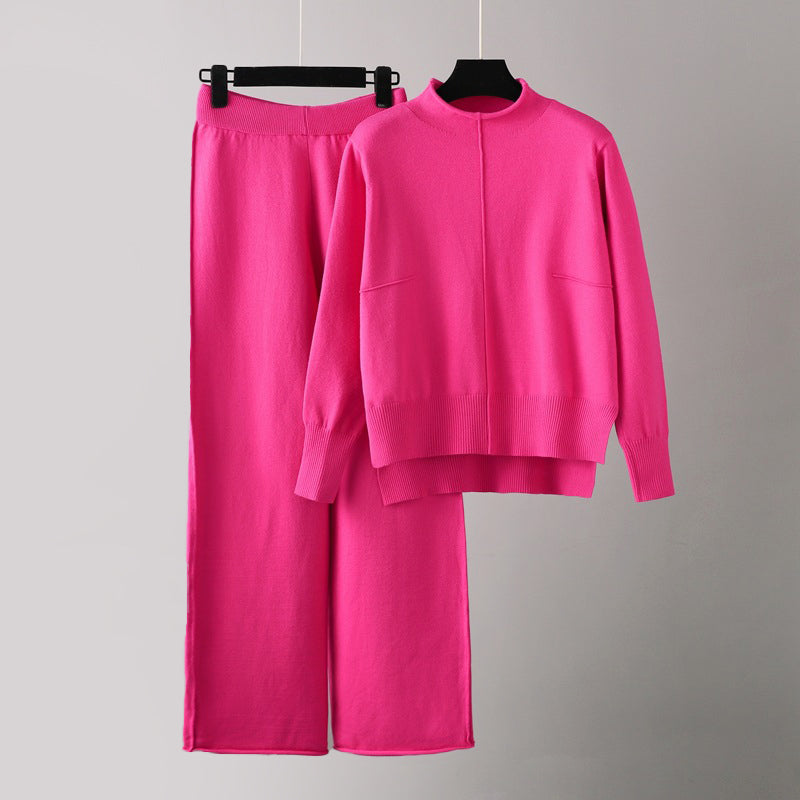 Luxe Ensemble Confort Valentina Rossi En Maille Douce Avec Pantalon Fluide Et Pull Élégant Pour Détente