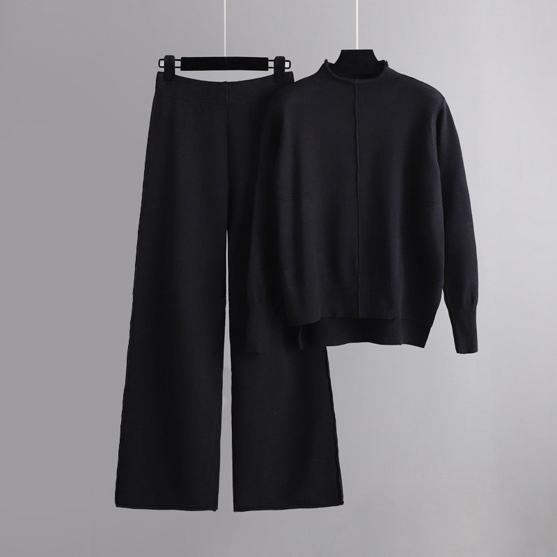 Luxe Ensemble Confort Valentina Rossi En Maille Douce Avec Pantalon Fluide Et Pull Élégant Pour Détente