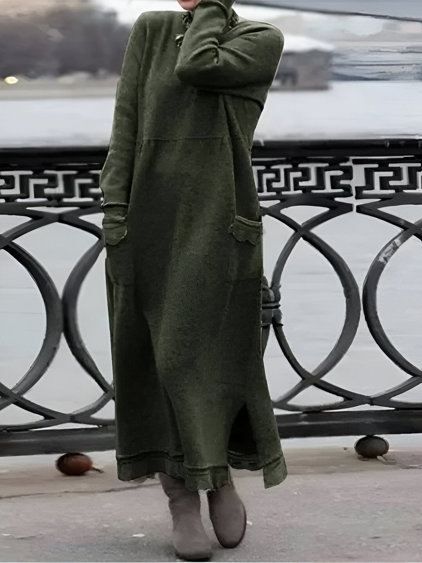 Justina: Bequemes Samt-Kleid