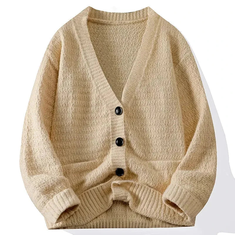 Cardigan Classique Maddox En Maille Douce Avec Col En V Profond Et Boutons Contrastants