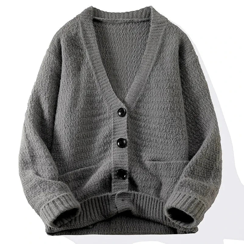 Cardigan Classique Maddox En Maille Douce Avec Col En V Profond Et Boutons Contrastants