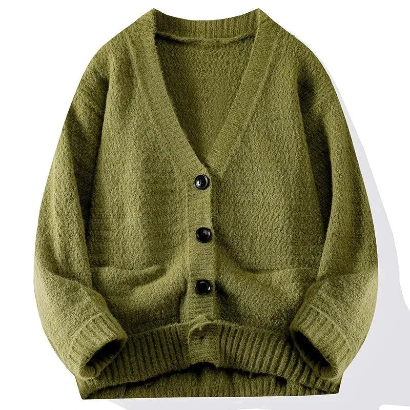 Cardigan Classique Maddox En Maille Douce Avec Col En V Profond Et Boutons Contrastants